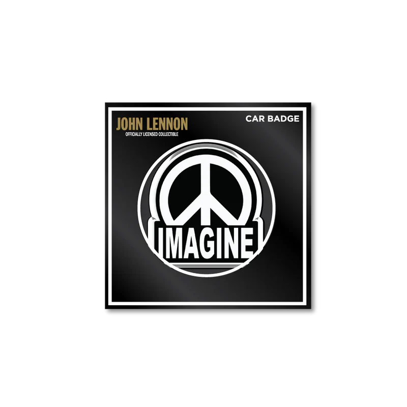 John Lennon Imagine Peace Car Badge - Image 3