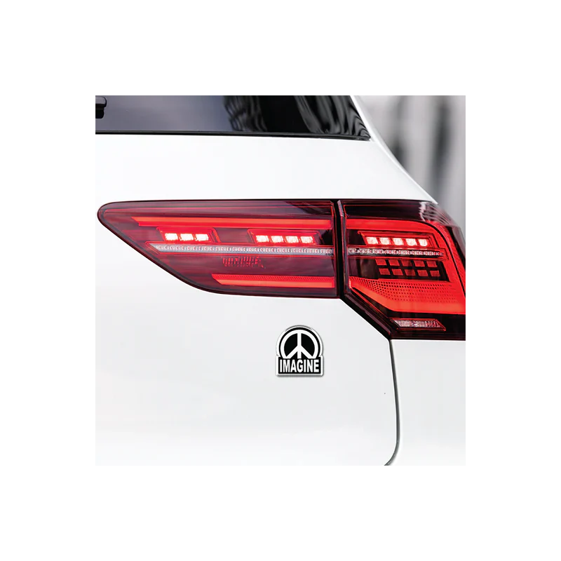John Lennon Imagine Peace Car Badge - Image 4